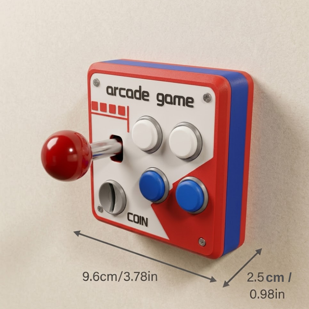 ArcadeSwitch size and installation reference image